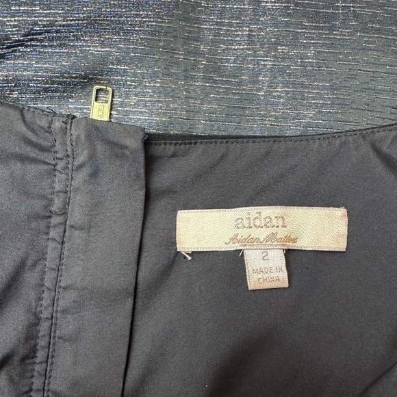 AIDEN By AIDEN MATTOX Sleeveless Black & Gold Cocktail Dress | Size 2 - Picture 11 of 16